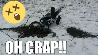 Motocross - winter FAILS [2016!]