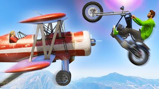 JUMPING OVER PLANES! (GTA 5 Funny Moments)