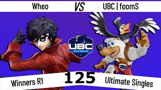 UBC Weekly #125 - Winners Round 1 - Wheo (Joker) Vs. UBC | foomS (Banjo \u0026 Kazooie) - SSBU