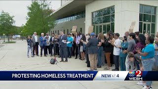 Homeless advocates protest growing laws restricting public camping in Florida