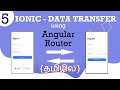 Ionic 5   Data pass between ionic page using angular router