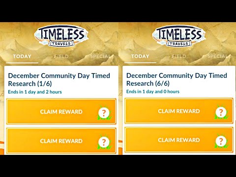 December Community Day Timed Research Rewards in Pokemon Go Pokemon Go New Event Shiny Pokemon