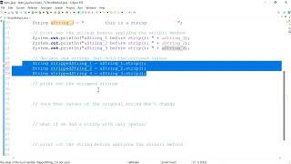 Java 75: The strip() method