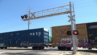 BUGX 2125 Leads CCT Lodi Flyer Switching - S Guild Ave. Railroad Crossing, Lodi CA