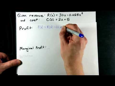 Marginal Revenue, Marginal Cost, Marginal Profit Marginal Revenue, Marginal Cost, Marginal Profit