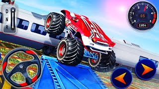 US Monster Truck Driving 3D - Impossible Car Mega Stunts Ramp Simulator - Android GamePlay
