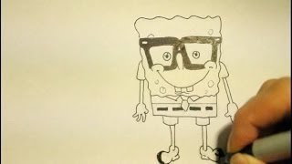 How To Draw Spongebob Squarepants|Step By Step|Easy|Slow|For Beginners|On Paper