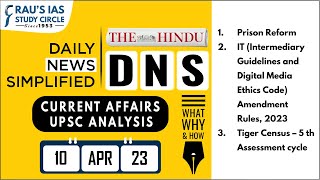 The Hindu Analysis | 10 April, 2023 | Daily Current Affairs | UPSC CSE 2023 | DNS