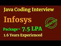 Infosys Java Interview Coding Interview Questions Answers