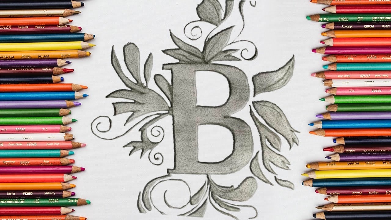 How To Draw A Letter B In A Creative Way | Pencil Sketch | Creative ...