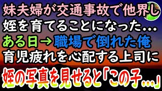 【感動する話】両親が他界し妹と暮らしていた俺。ある日、妹夫婦が交通事故に遭い姪を引き取り育てることに。育児疲れを心配する女上司に姪の写真を見せると、彼女「この子って…」【泣ける話】