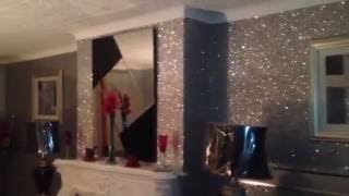 GLAM SILVER GLITTER WALLPAPER