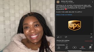 ANSWERING UPS PACKAGE HANDLER (bagger) QUESTIONS