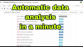 Automatic EDA using data-profiling in python
