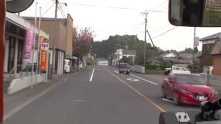 高崎観光バスで霧島神宮から都城駅まで新緑の車窓を走る（6）