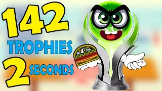 142 Trophies Within Seconds | The Jumping Burger Rush - Crossbuy - Autopop Platinum