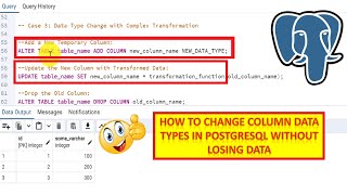How To Change Column Data Types in PostgreSQL Without Losing Data || PostgreSQL Database Tutorial