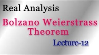 Bolzano Weierstrass Theorem for Sets | Proof | Real Analysis Lecture -12 | Sharde Mathematics |