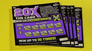 SOOD 776: FIVE $2 20X THE CASH Florida Lottery Scratch Tickets