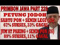 SABTU PON + SENIN LEGI 67% Sukses 33% Gagal | JUM’AT PAHING + SENIN PON 89% Sukses 11% Gagal