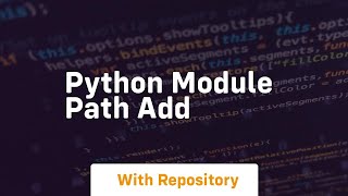 python module path add