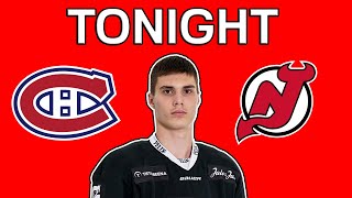 SLAFKOVSKY PLAYS FIRST GAME TONIGHT - Montreal Canadiens vs New Jersey Devils Live NHL News 2022