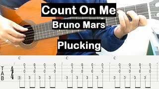 Count On Me Guitar Tutorial Plucking (Bruno Mars) Guitar Chords Beginner Guitar Lesson