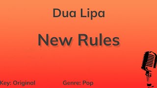 New Rules - Dua Lipa (Piano Karaoke)