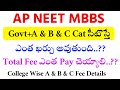 NEET UG 2023 Andhrapradesh College Wise fee details | Vision Update