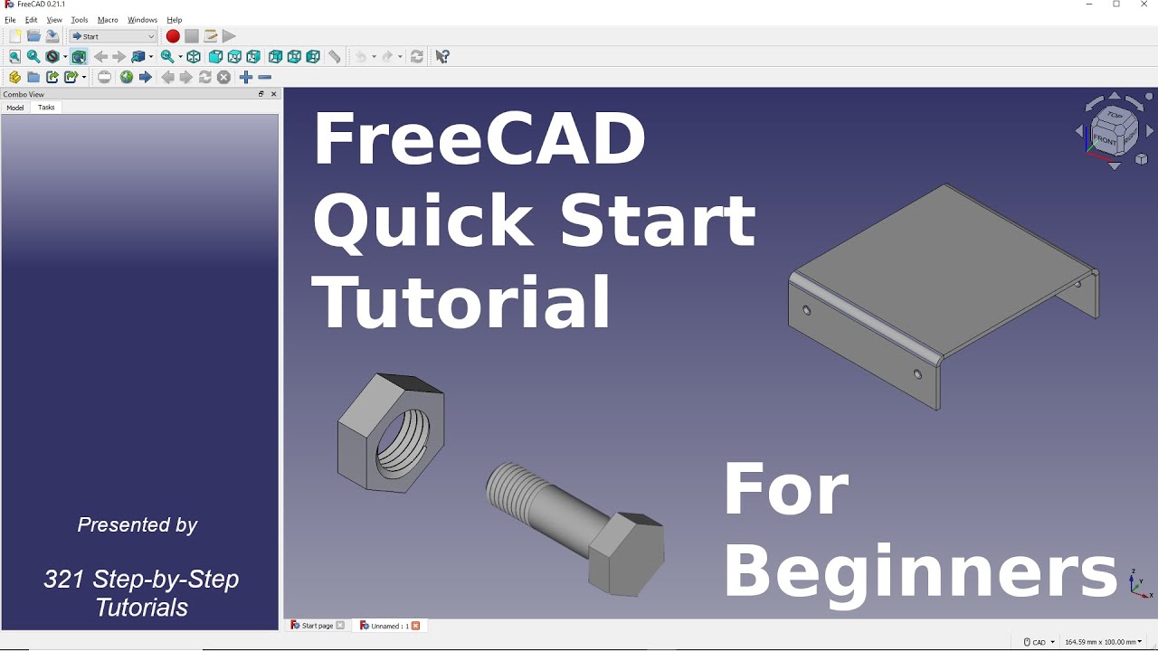 Freecad Quick Start Tutorial For Beginners Youtube
