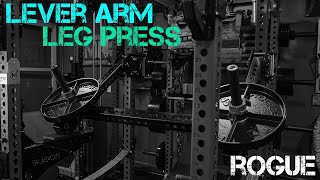 Rogue Fitness LT-1 50 CAL Trolley and Lever Arm Leg Press setup. DIY Garage Gym Power Rack Exercise