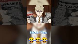 Loid forger best funny scene  😂😅🤣| Baby in 7 Days | #Spyxfamily #loidxyor