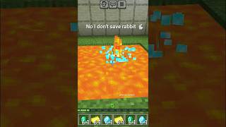 if I save rabbit 🐇😆 #shorts #minecraft