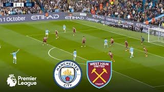 Manchester City vs West Ham (3-1) | English Premier League 2023/24 | Epl Live Stream | Pes 21