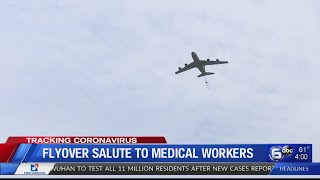 Statewide flyover salute to medical workers