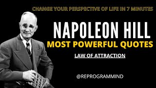7 Minutes For The Rest Of Your Life Napoleon Hill Quotes THINK & GROW RICH LawofAttraction