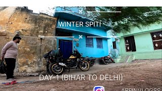 BIHAR to WINTER SPITI RIDE on BIKE | Day 1 Adventure Begins!