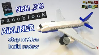 nanoblock NBM_013 | AIRLINER | Stop motion build review