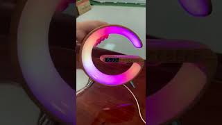 Big G Shaped Atmosphere Moon Lamp The Ultimate 3-in-1 LED Alarm Clock Display Light Wireless Charger