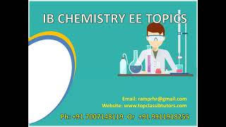 ib chemistry ee topics