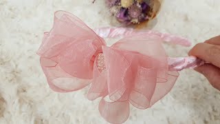 여니리본공방 취미패키지 첫번째 볼륨 리본만들기how to make a big boutique hairband bow