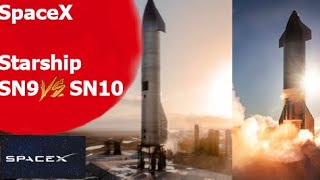 SpaceX Starship sn9 vs sn10 #shorts