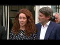 Rebekah Brooks close to tears as she faces media after trial