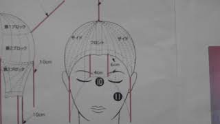 9,美容学校の生徒さんカット国家試験と設計図・基礎理論