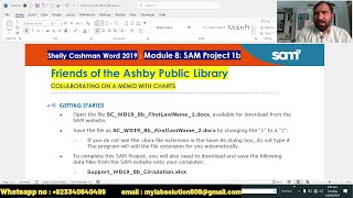 Shelly Cashman Word 2019  | Module 8: SAM Project 1b Friends of the Ashby Public Library