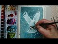 watch this magical white dove watercolor painting come to life