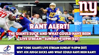 New York Giants Live Stream Sunday 9:15pm(EST) -Why Joe Judge sucks and what could have been
