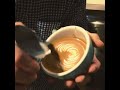 チーノのラテアート　７ozウイングチューリップ　トップハートイン　7oz latte art wings tulip