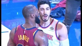 LeBron James HEATED Moment vs Enes Kanter (2017 Cavs vs Knicks)