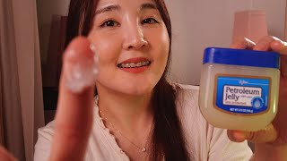 💋 Petroleum Jelly Massage With Tingling Mouth Sound ASMR